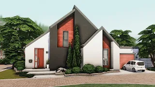 The Sims 4  Eco Lifestyle | Modern Gable Home No CC | Stop Motion