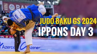 Judo Baku Grand Slam 2024. Ippons, Highlights Day 3