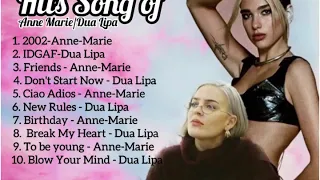 Best of the hits song of Anne-Marie & Dua Lipa 2020