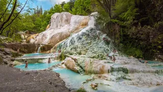 WALKING TOUR OF THE FREE SPA OF VALDORCIA [4K] BAGNI SAN FILIPPO | MAY 2024 WITH SUBTITLES