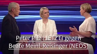 ORF Wahl 19 Duelle - Peter Pilz (JETZT) gegen Beate Meinl-Reisinger (NEOS)