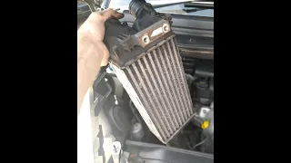 Citroen C4 Grand Picasso 1.6 hdi intercooler removal and clean.