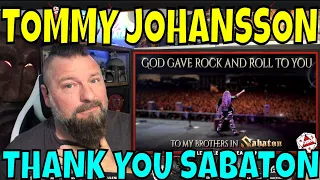 TOMMY JOHANSSON - THANK YOU SABATON -  OLDSKULENERD REACTION |