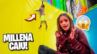 MY SISTER FELL OUT OF THE TOY IN THE PARK AND HURT HIMSELF - MILLENA AND MANU MAIA