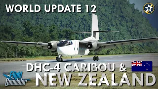 DHC-4 Caribou in New Zealand - MSFS World Update 12 - Queenstown to Milford Sound