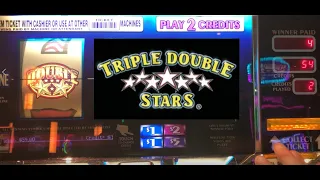 CLASSIC OLD SCHOOL CASINO SLOTS: TRIPLE DOUBLE STARS SLOT PLAY! FUN SESSION!