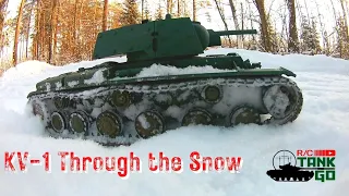 Rc Tank Soviet KV-1 Through the Snow!. Heng Long 1/16, 6.0S Pro version.