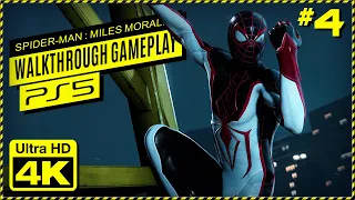 ☣️ SPIDER-MAN : Miles Morales PS5 Walkthrough Gameplay Part 4 ( No Commentary ) 4K UHD ☑️