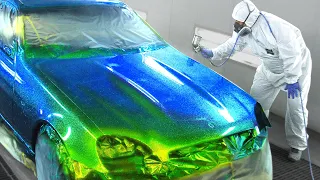 How to paint the magic flake / Mercedes-Benz repainted with Most flashy colors【カスタムペイント】