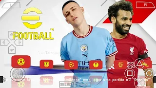 EFOOTBALL PES 2023 PPSSPP UPDATE TRANSFERS & NEW KITS 23 REAL FACES CAMERA PS5 BEST GRAPHICS HD