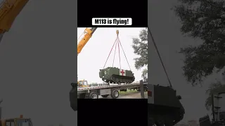 They’re rigging this M113 for liftoff!