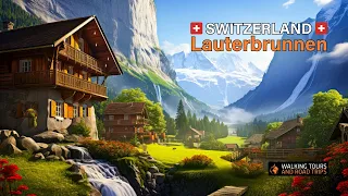 Lauterbrunnen Switzerland: A Swiss Village Tour - Most Beautiful Villages in Switzerland 4k video