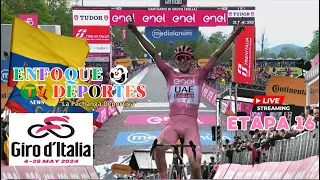 GIRO DE ITALIA  ETAPA 16... JONATHAN NARVÁEZ Y ALEXANDER CEPEDA DE ECUADOR...