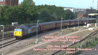 The Hanson Hanse Railtour with 50008 + 20007 at Basingstoke 25th May 2024