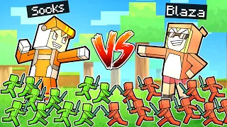 minecraft 10,000 CLAY SOLIDER BATTLES VS BLAZA