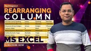 Rearranging columns in Microsoft Excel