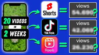 20 Videos in 2 Weeks on SHORTS, TIKTOK & REELS | What Platform Gives The Most Views?