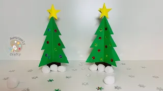 How to Make a 3D Paper Christmas Tree | 3D Christmas Tree Craft | Christmas Crafts for Kids
