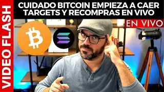 CUIDADO BITCOIN EMPIEZA A CAER - TARGETS Y RECOMPRAS #BTC #ETH #SOL #ADA EN VIVO