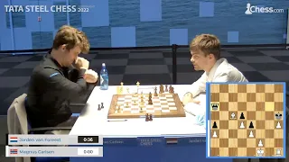 Magnus Carlsen Bows Down To His Former Second Jorden van Foreest After He Defended With Black Pieces