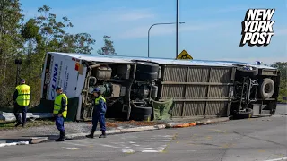 10 dead, 25 injured after bus carrying ‘fairytale’ wedding guests crashes in Australia