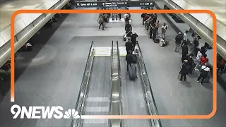 Pilot’s foot gets stuck in moving walkway at Denver airport, leading to injury and lawsuit