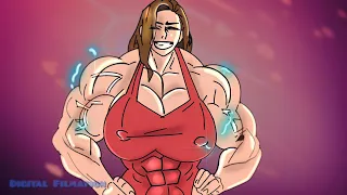 Female Amazing Body Transfrmation (Muscle Growth) Animated