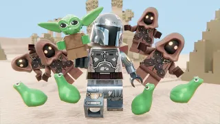 LEGO STAR WARS  The Mandalorian and Grogu - 3D animation (Blender 3.0)