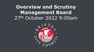 Overview and Scrutiny Management Board - Thursday, 27th October, 2022 9.00 am