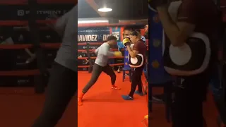 DAVID BENAVIDEZ IN BEAST MODE TRAINING FOR CALEB PLANT