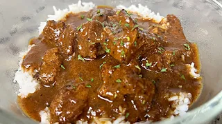 Beef Tips and Rice | Delicious Beef Tips & Gravy