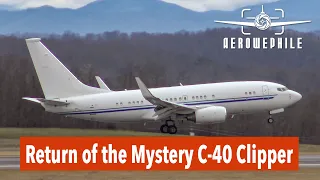 Return of the Mysterious C-40 Clipper to Tri-Cities Airport for Touch-and-Go Landings 12Feb24