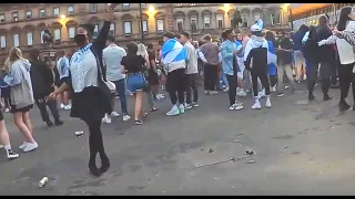 Happiness in George Square Glasgow as Scotland and England Draw at the UEFA Euro 2020 Football Match