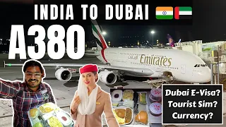 Flying EMIRATES A380 | WORLD's LARGEST Aircraft | Bengaluru to Dubai | Dubai VISA and Tourist SIM