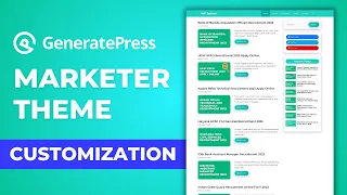 GeneratePress Marketer Theme Customization Step By Step Guide