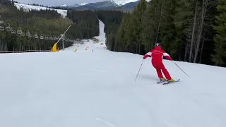 Carving turns | UPS ski CONCEPTS | technique demonstration | how to make a long turn #skiinstructor