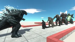 Godzilla Earth vs other Godzillas - Animal Revolt Battle Simulator