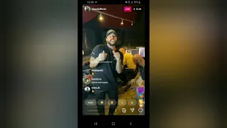 Timati Instagram live, singing his new song.