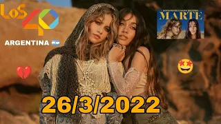 Lista Del 40 al 1 Argentina 🇦🇷 Semana 13 (26/3/2022)