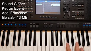 Ketron EVENT Francaise Accordion, is on a yamaha PSR SX700. Voice expansion for PSR & Genos.