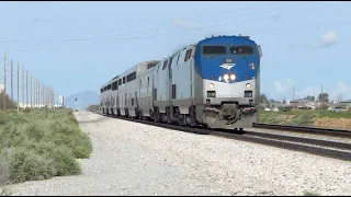 79 MPH Amtrak Sunset Limited and Intermodal Meets | UP Sunset Route