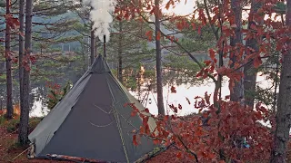 Hot tent camping and campfire cooking, Wild camping, Hot tent stove