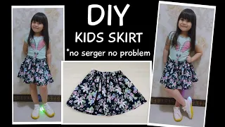 VERY EASY 🔥 How to make Skirt for Kids/Child without Serger | Simple Girls Skirt DIY