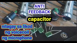 Anti feedback capacitor for microphone