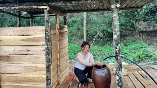 How to make a bathroom with bamboo, build a bamboo toothpick house part 1 @ThaoLinhFarm