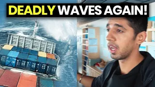 Ship Trapped in FREAK WAVES & Strong Currents of Atlantic Ocean