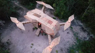 How To Build Modern Bamboo DJI Air 2S House With Swimming Pools Part!!