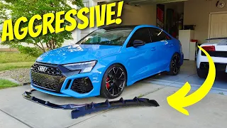 Installing A Massive Front Splitter And Rear Diffuser! *2024 Audi RS3 8Y*