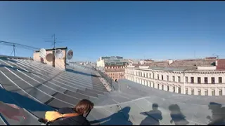 Walk on the roof of Saint Petersburg 5K 360° VR