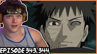 THE MAN UNDER THE MASK! || OBITO'S REVEAL! || Naruto Shippuden REACTION: Episode 343, 344